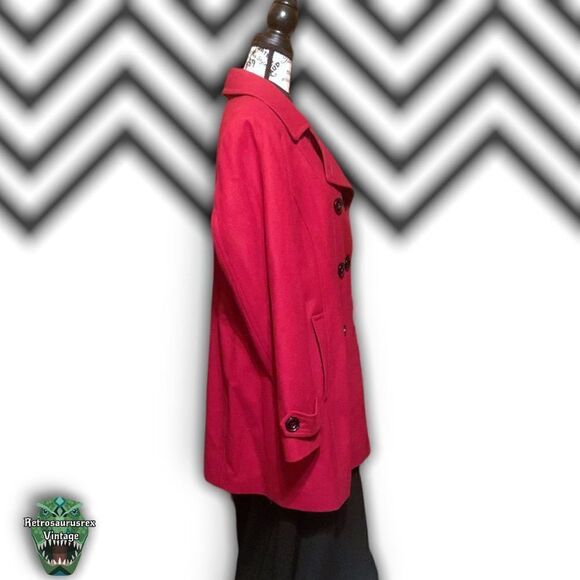 𝅺red Wool Peacoat - Picture 3 of 7